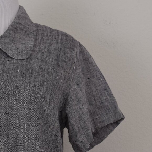 Vintage 90s Linen Button Bouse by FOCUS USA - Picture 6 of 12